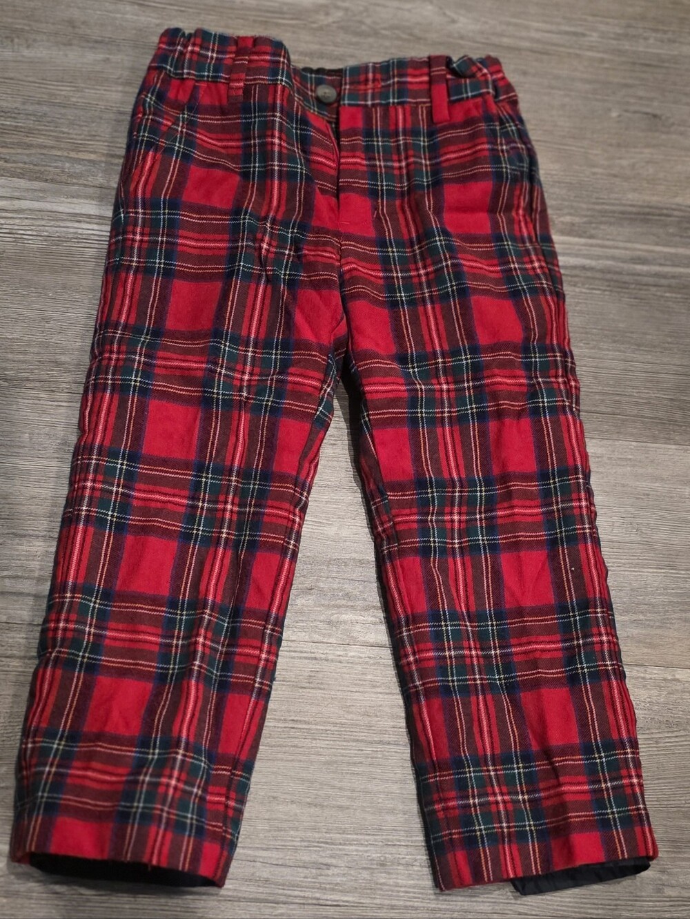 Janie and Jack Red Plaid Tartan Pants | Size 3